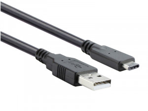 Кабел USB 3.1 Micro Type C USB 2.0 AM Black VCOM CU405-1m